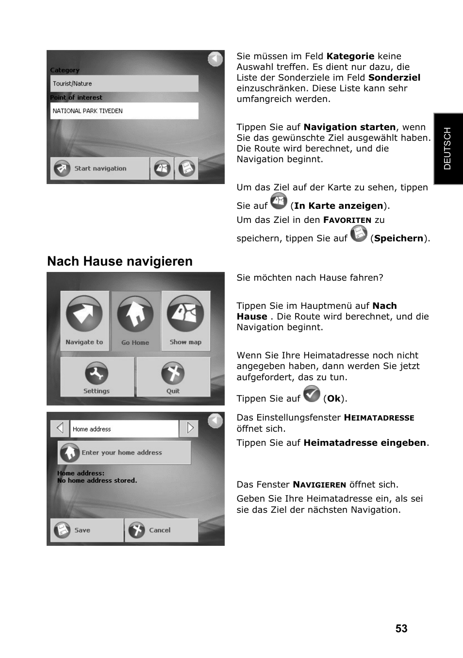 Nach hause navigieren | JVC KV-PX701 User Manual | Page 53 / 215