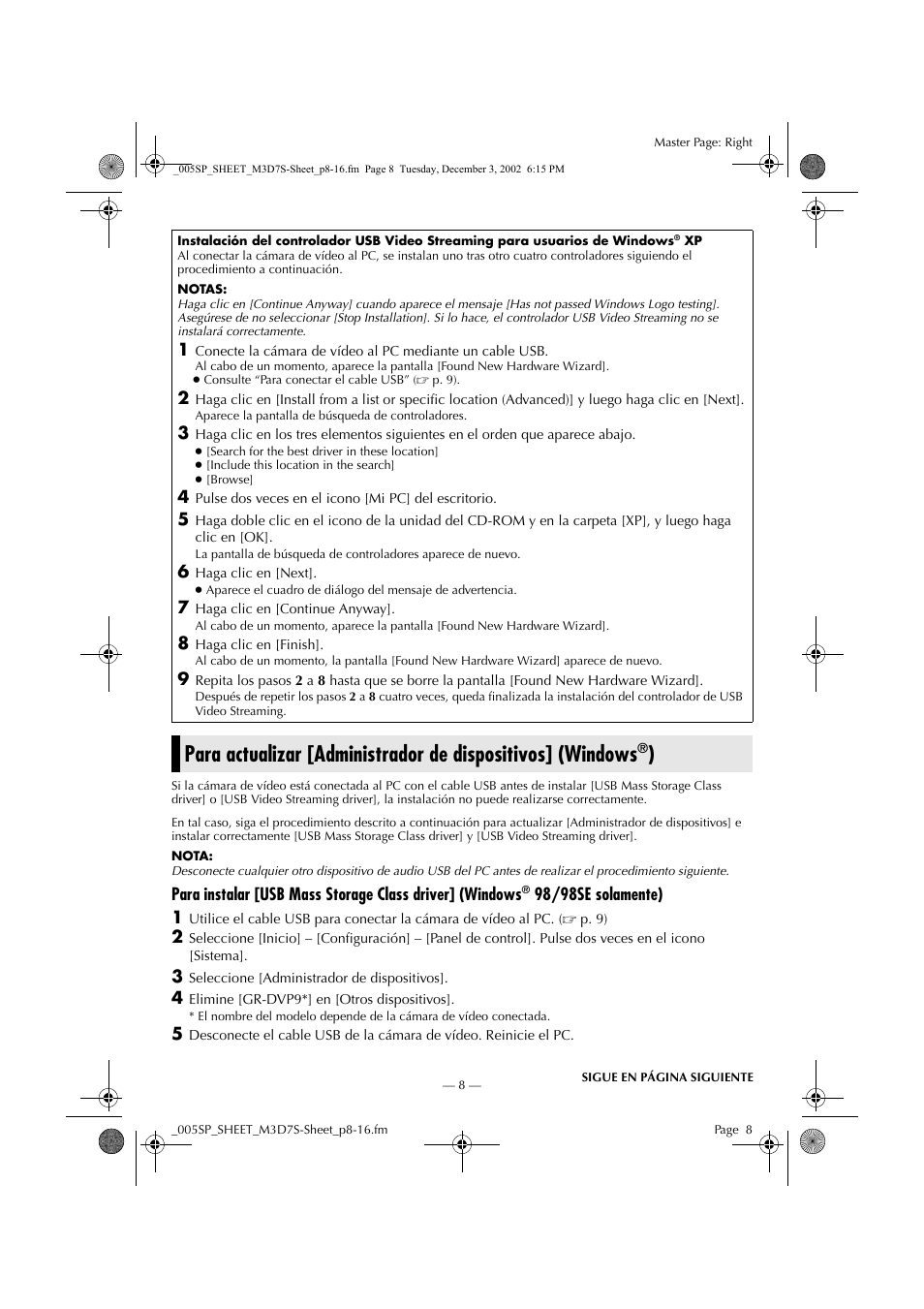 JVC GR-DX95 User Manual | Page 8 / 16