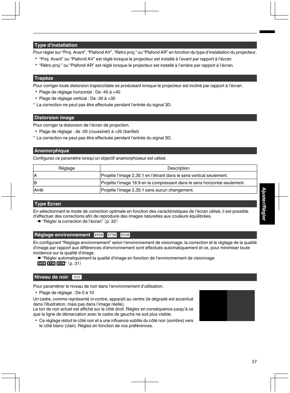 Anamorphique. (p. 57, P. 57 | JVC DLA-X95R User Manual | Page 143 / 260