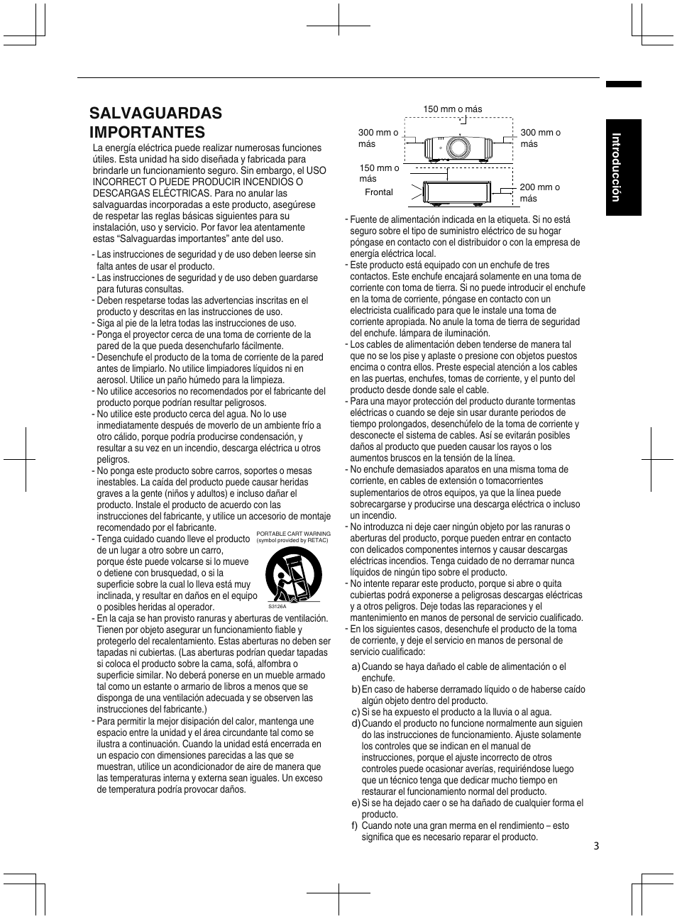 Salvaguardas importantes | JVC DLA-X95R User Manual | Page 175 / 260