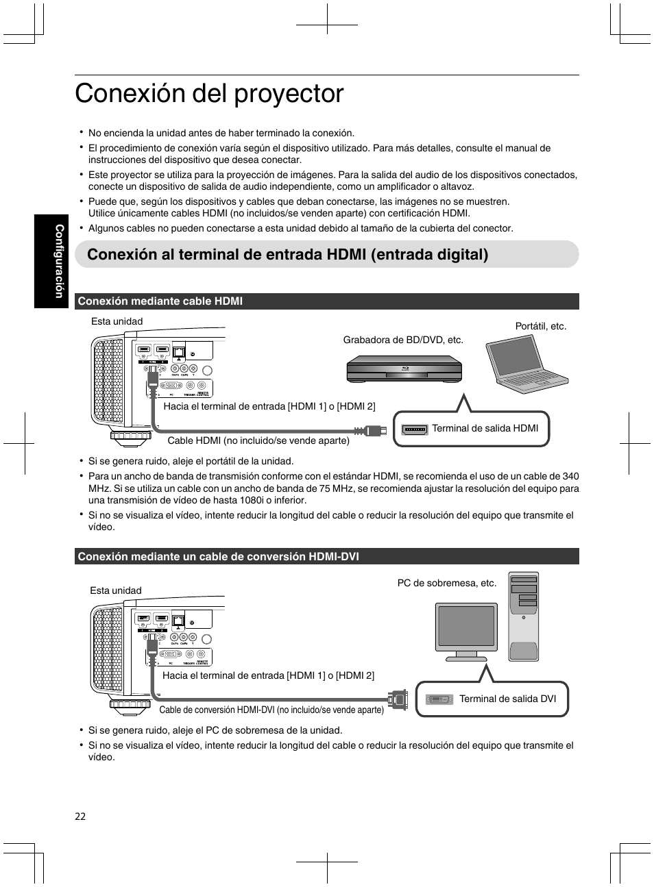 Conexión del proyector | JVC DLA-X95R User Manual | Page 194 / 260