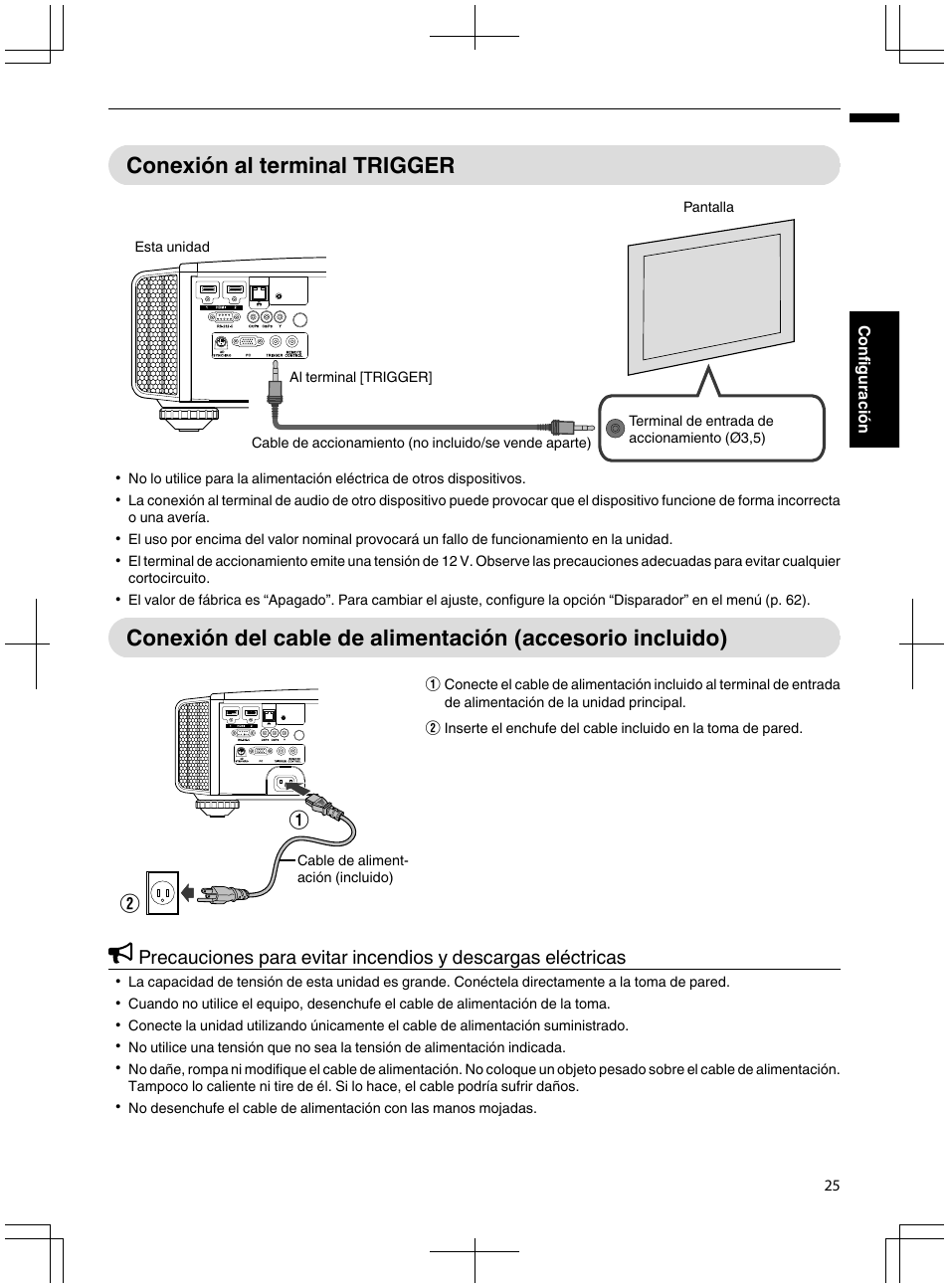 Conexión al terminal trigger | JVC DLA-X95R User Manual | Page 197 / 260