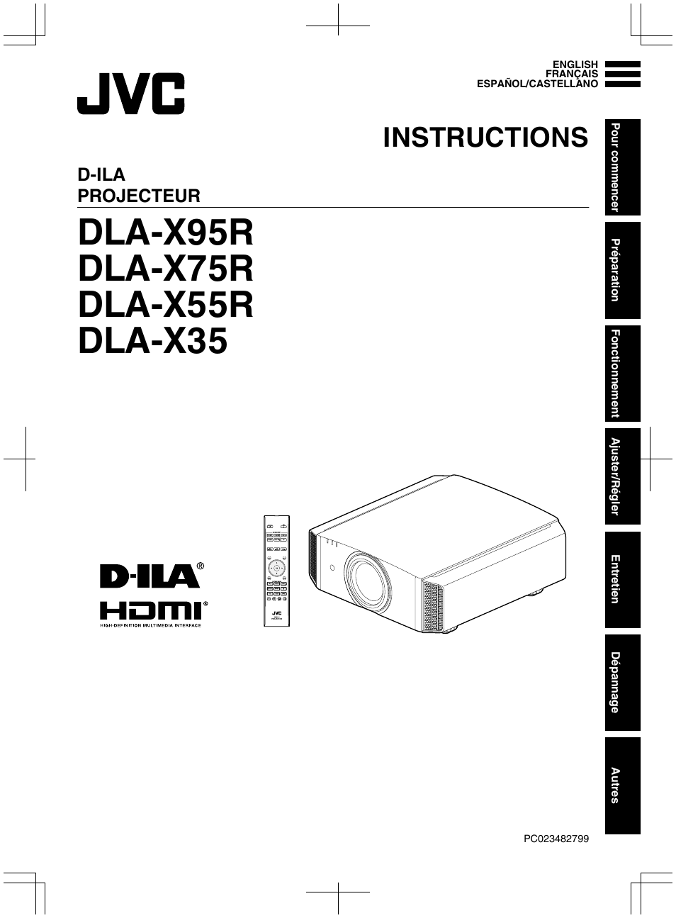 Français, Instructions | JVC DLA-X95R User Manual | Page 87 / 260