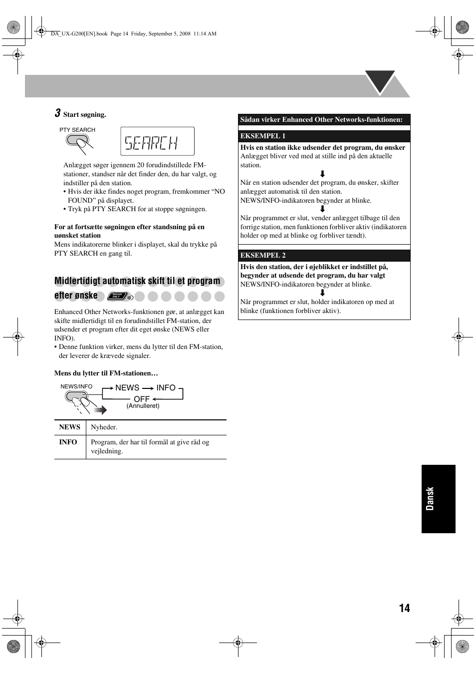 Dansk | JVC UX-G200 User Manual | Page 143 / 155