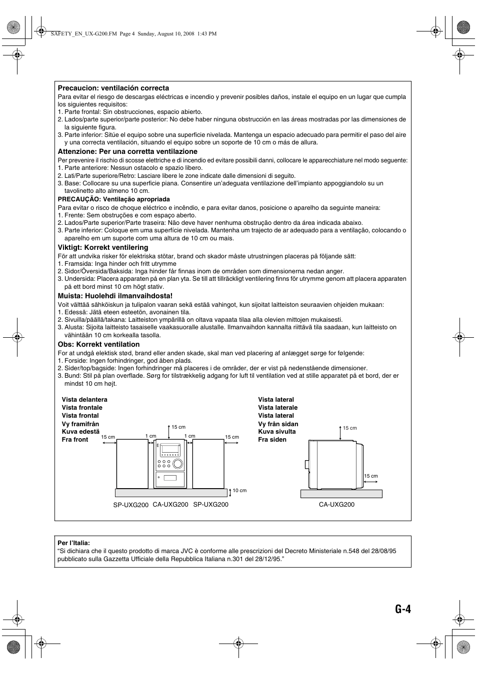 JVC UX-G200 User Manual | Page 5 / 155