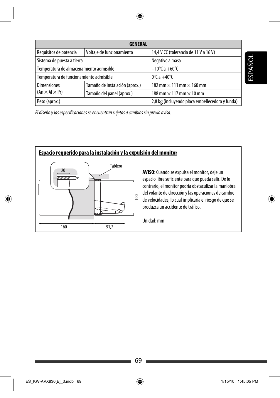 69 español | JVC KW-AVX830 User Manual | Page 69 / 279