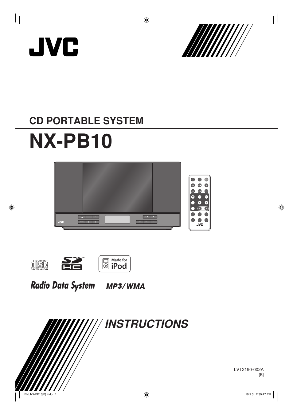 JVC NX-PB10 User Manual | 16 pages