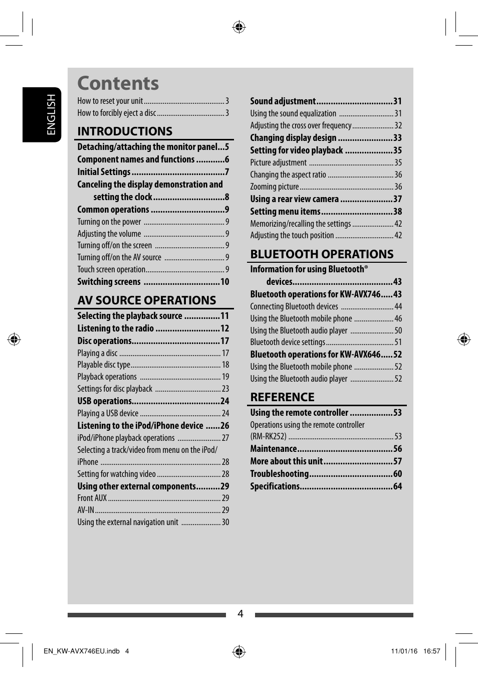 JVC KW-AVX746 User Manual | Page 4 / 197