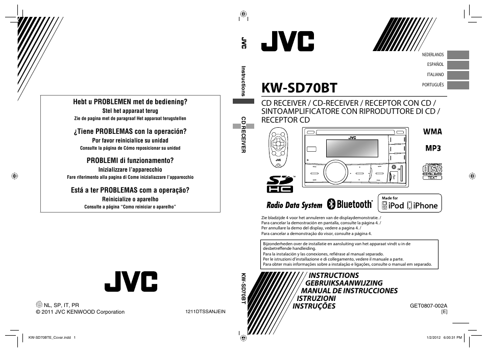 JVC KW-SD70 User Manual | 121 pages