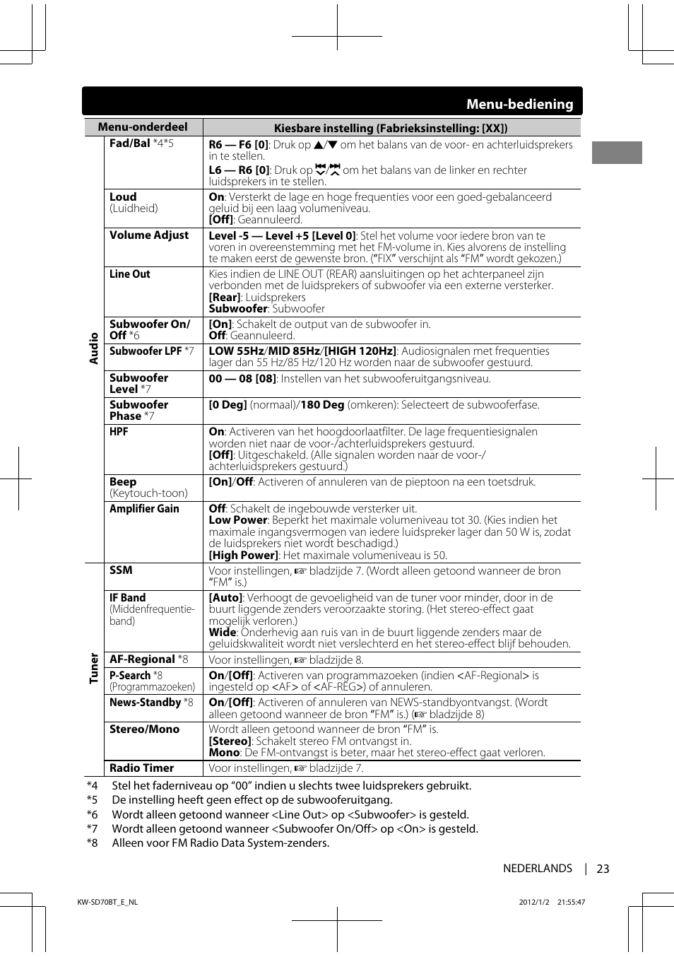 JVC KW-SD70 User Manual | Page 23 / 121