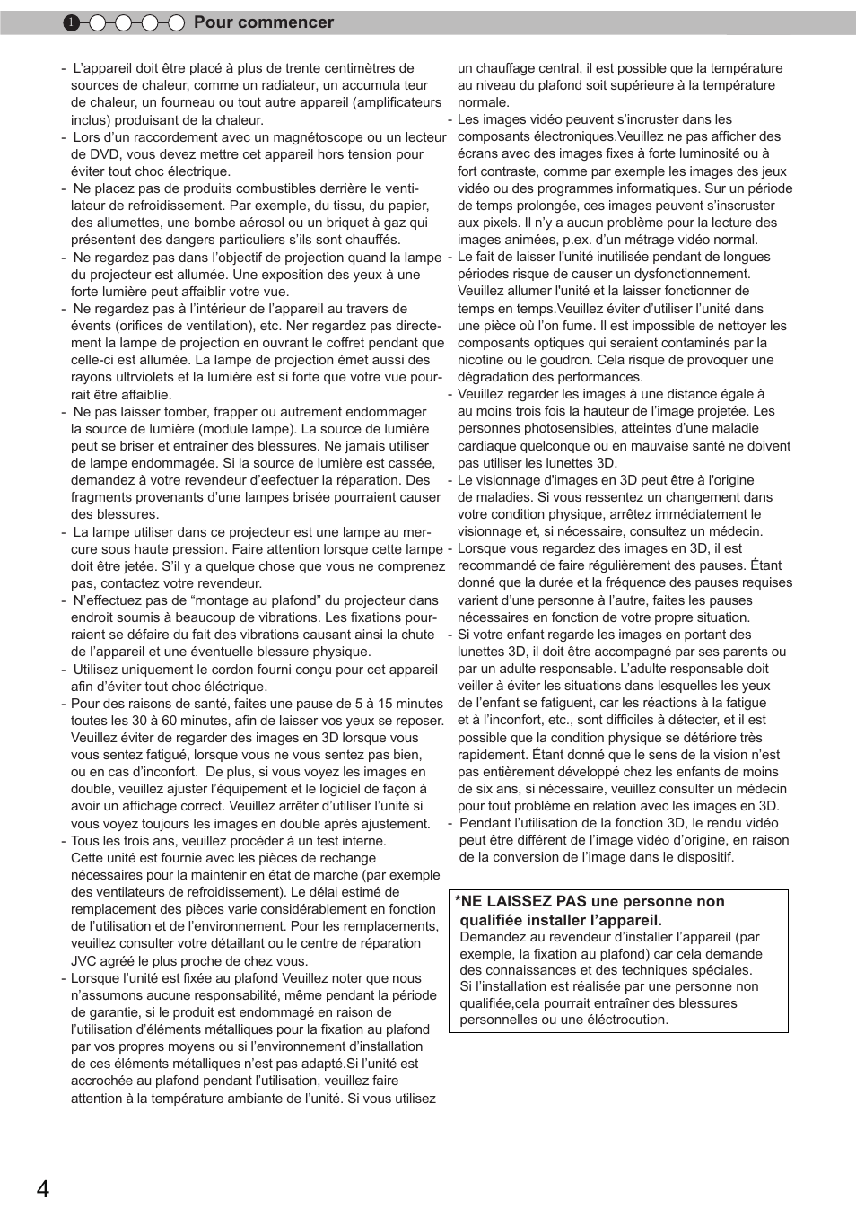 Pour commencer | JVC DLA-X90 User Manual | Page 100 / 288