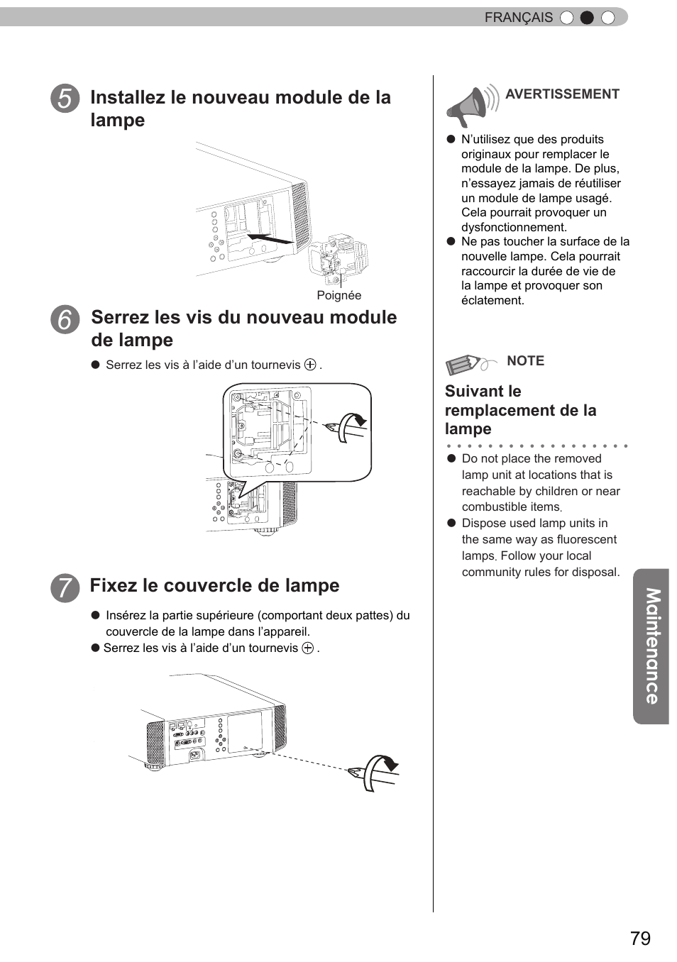 Main te na nc e | JVC DLA-X90 User Manual | Page 175 / 288