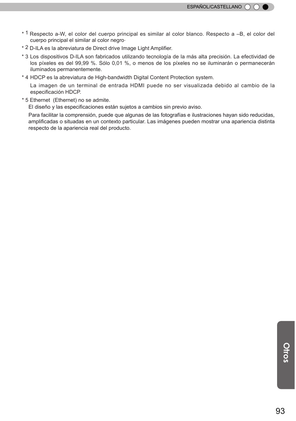 Otros | JVC DLA-X90 User Manual | Page 285 / 288
