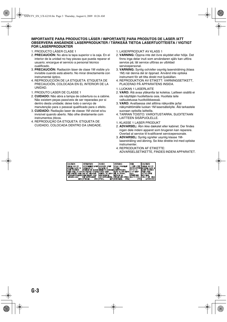 JVC UX-G210 User Manual | Page 4 / 111