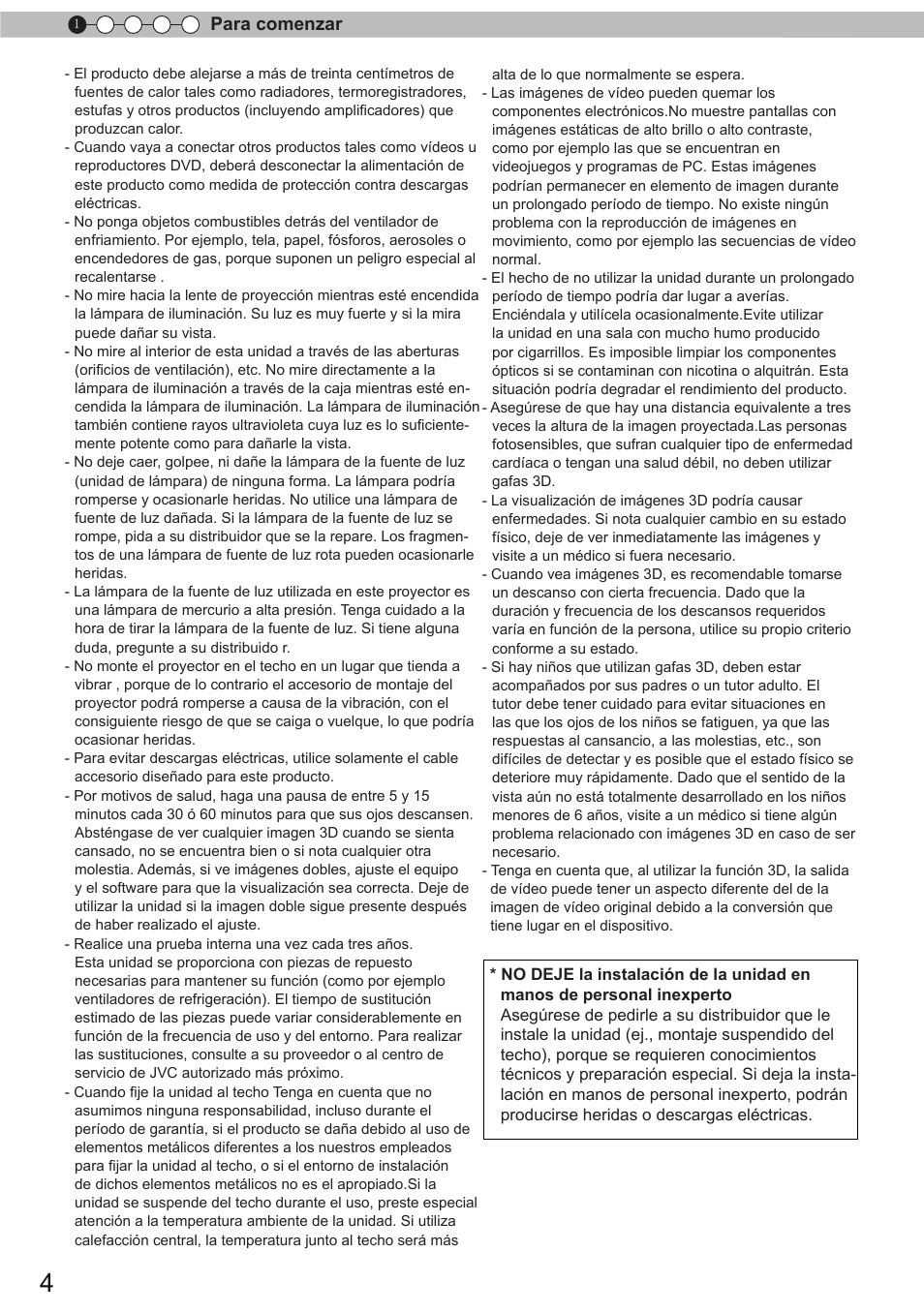 Para comenzar | JVC DLA-X90 User Manual | Page 196 / 289