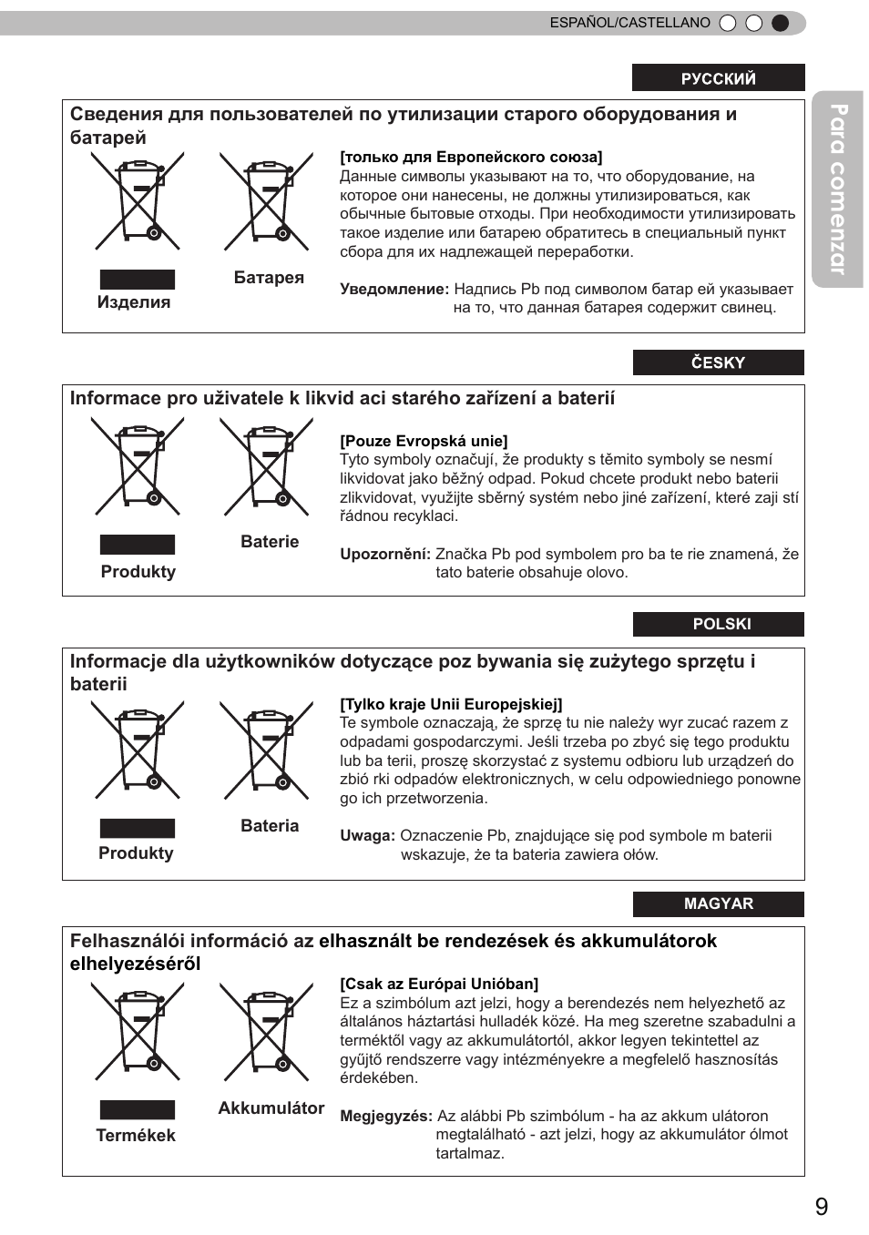 Para comenzar | JVC DLA-X90 User Manual | Page 201 / 289