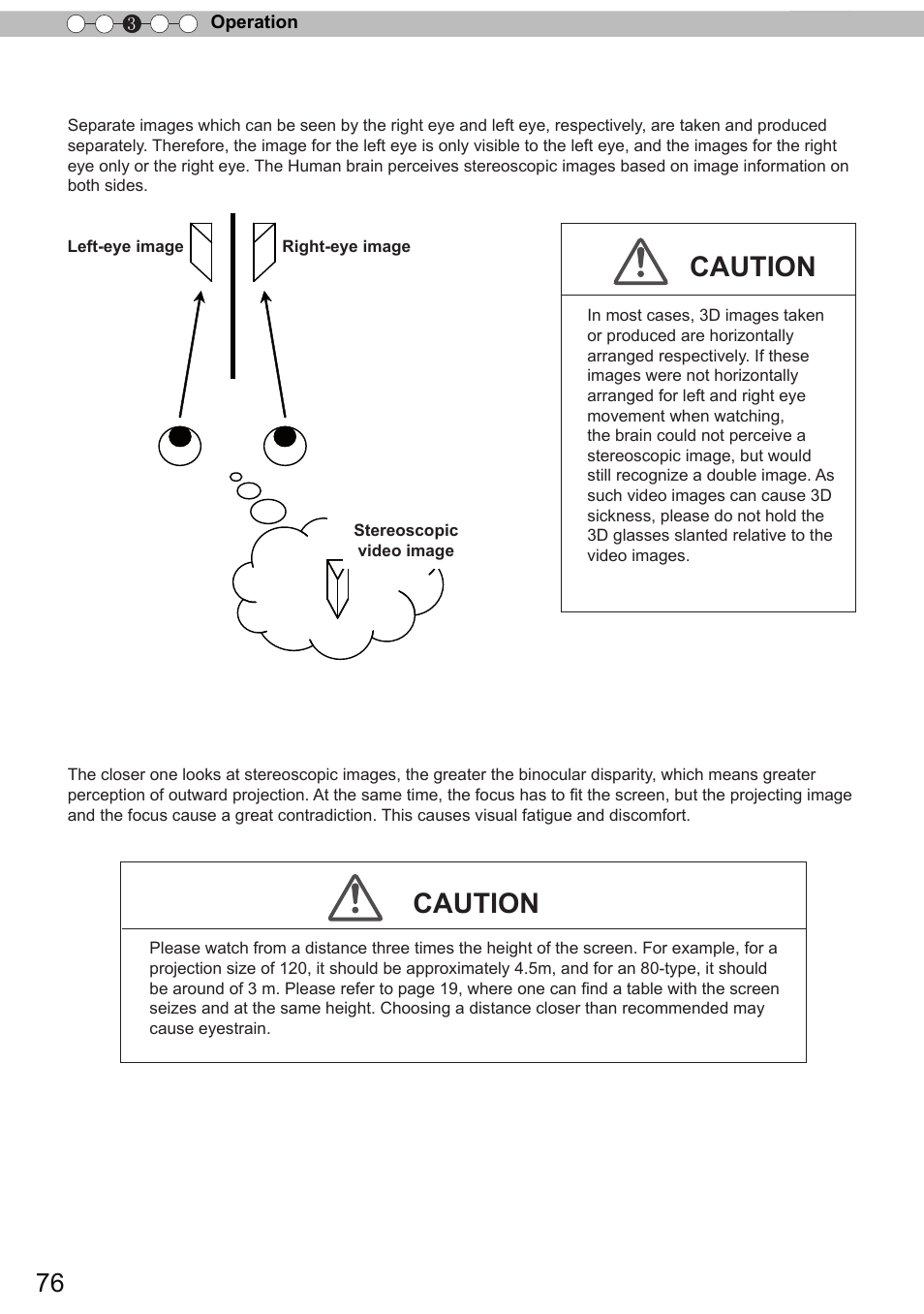 Caution | JVC DLA-X90 User Manual | Page 76 / 289