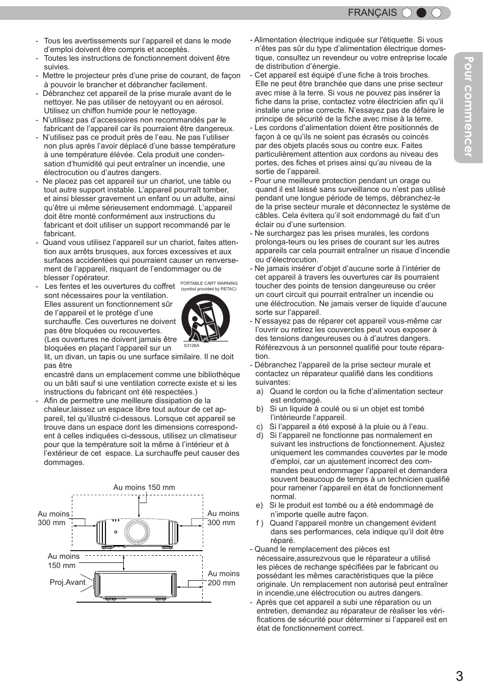 Pour commencer, Français | JVC DLA-X90 User Manual | Page 99 / 289