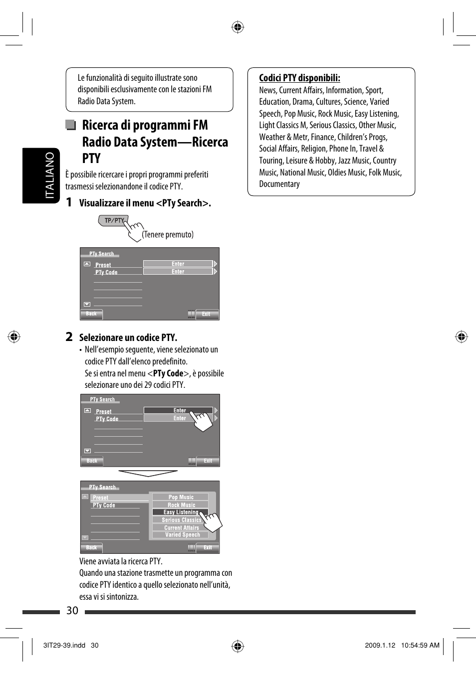 30 italiano | JVC KW-AVX820 User Manual | Page 102 / 285