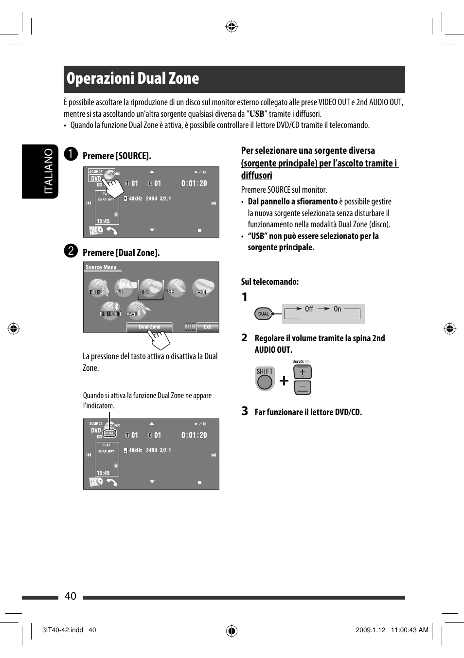 Operazioni dual zone | JVC KW-AVX820 User Manual | Page 112 / 285