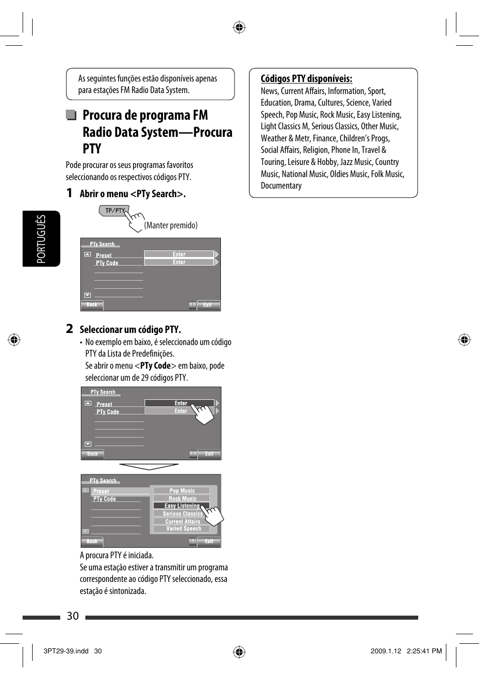30 português | JVC KW-AVX820 User Manual | Page 172 / 285