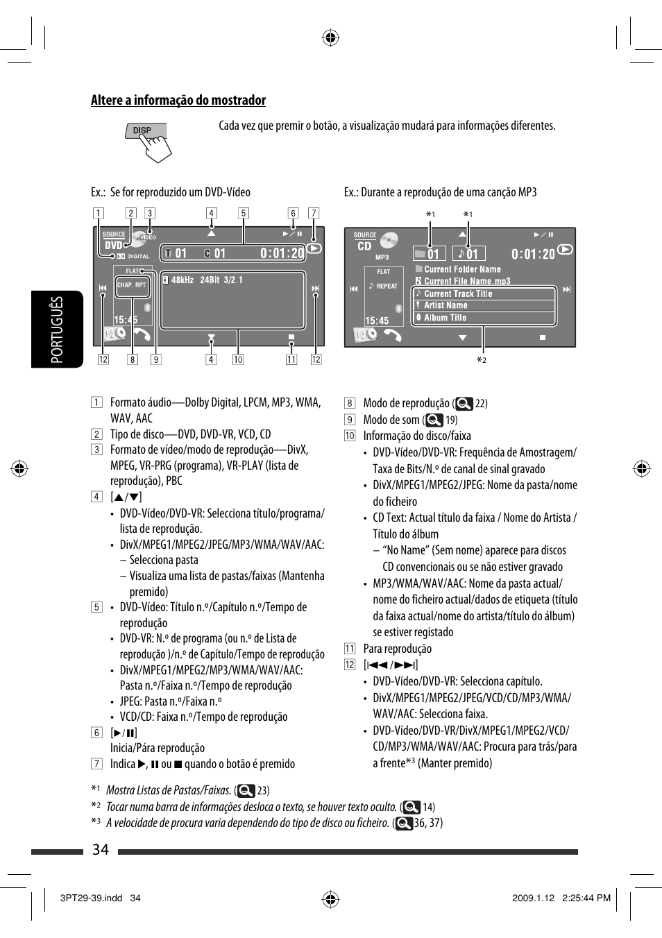 34 português | JVC KW-AVX820 User Manual | Page 176 / 285