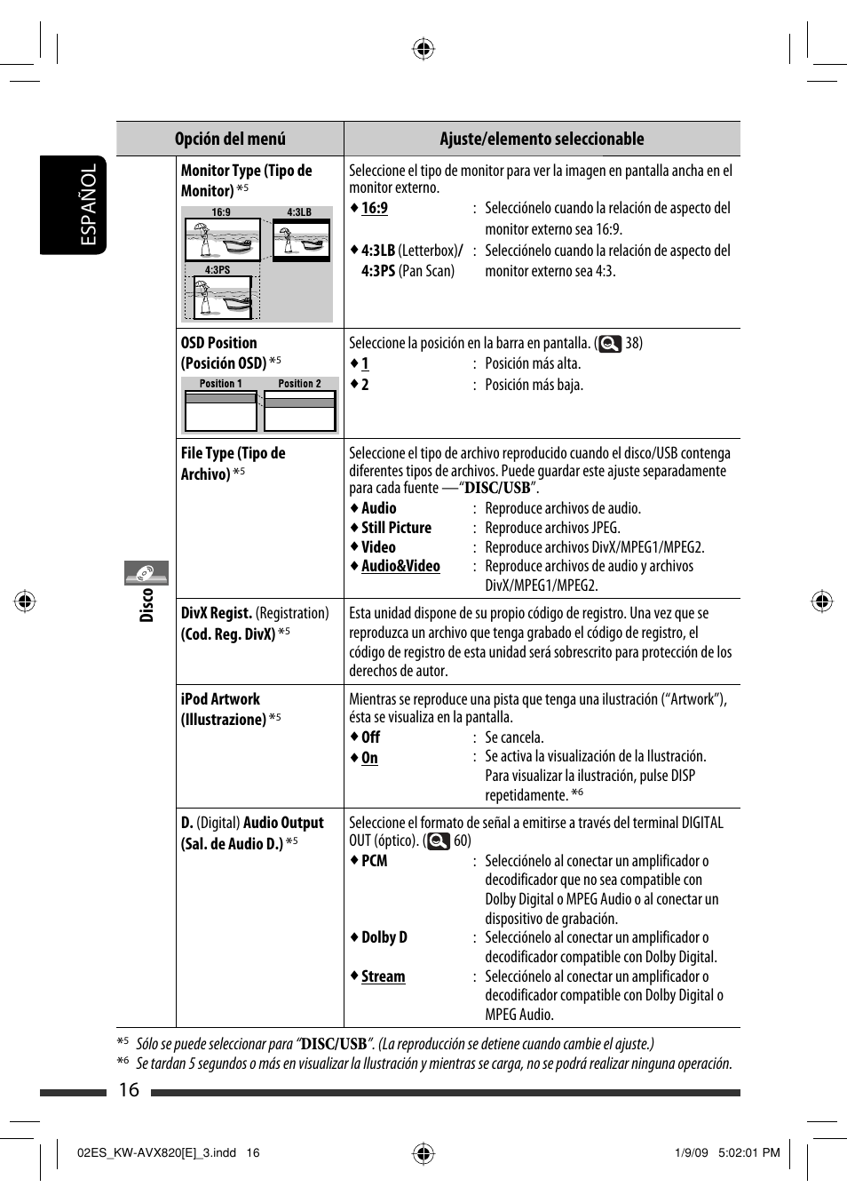 16 español | JVC KW-AVX820 User Manual | Page 18 / 285