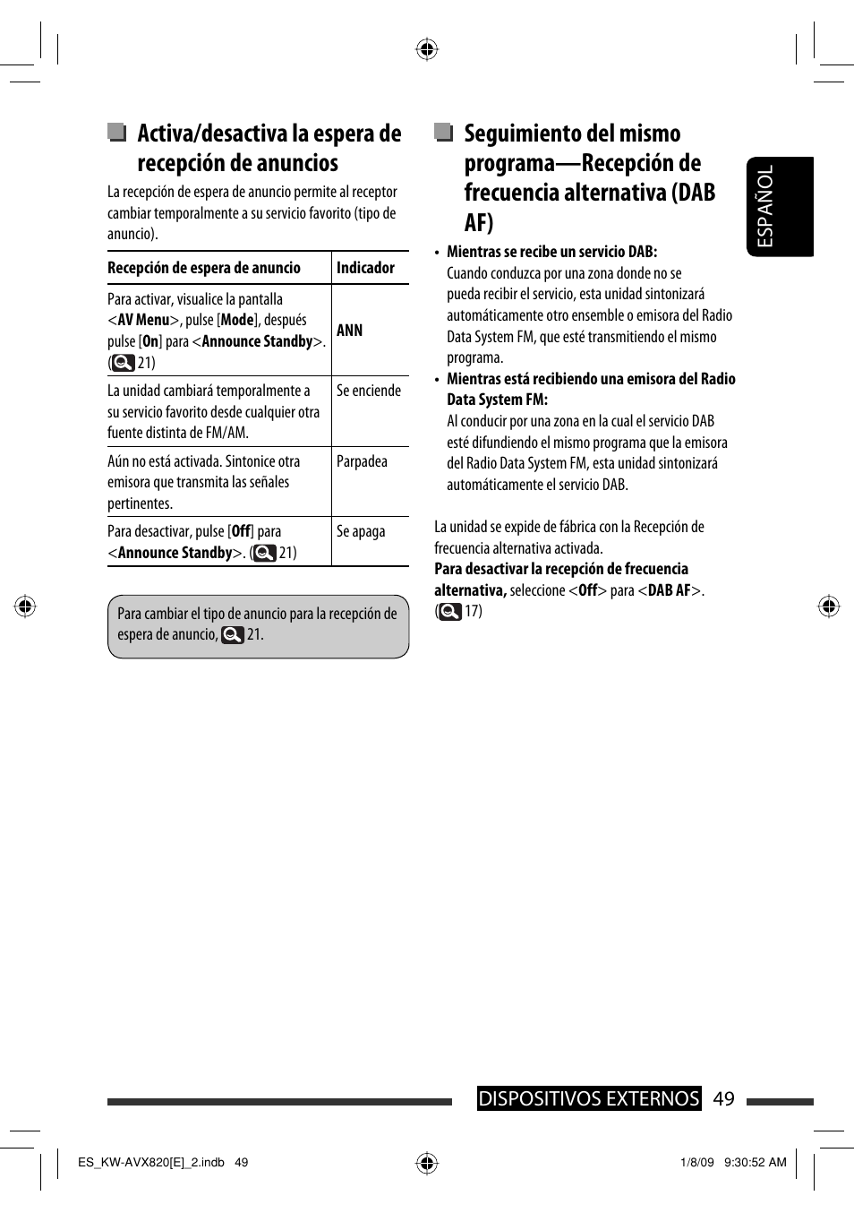 JVC KW-AVX820 User Manual | Page 51 / 285