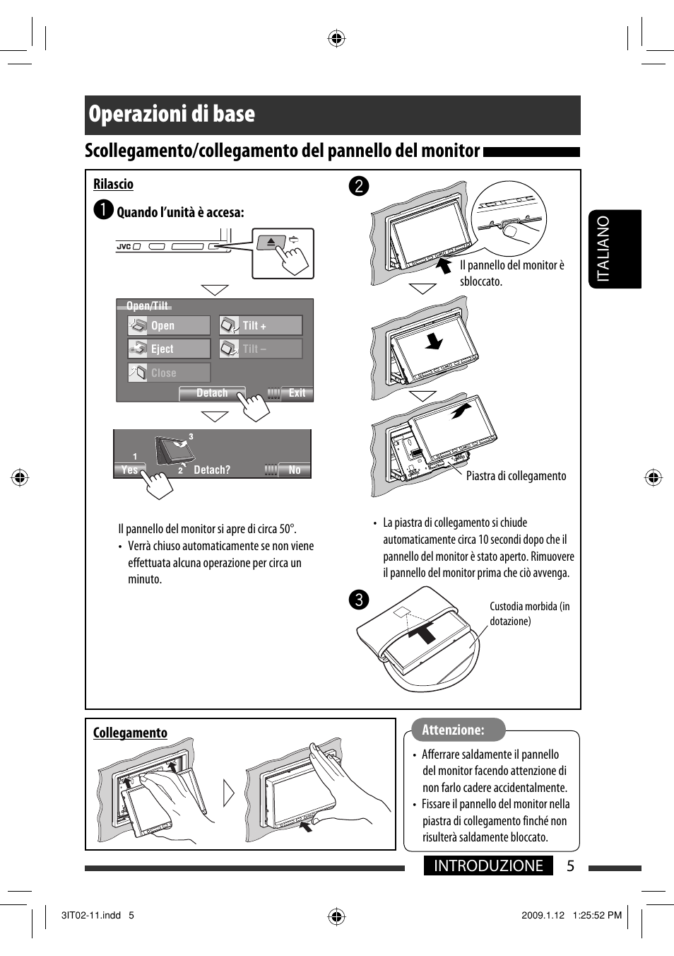 Operazioni di base, 5introduzione italiano | JVC KW-AVX820 User Manual | Page 77 / 285