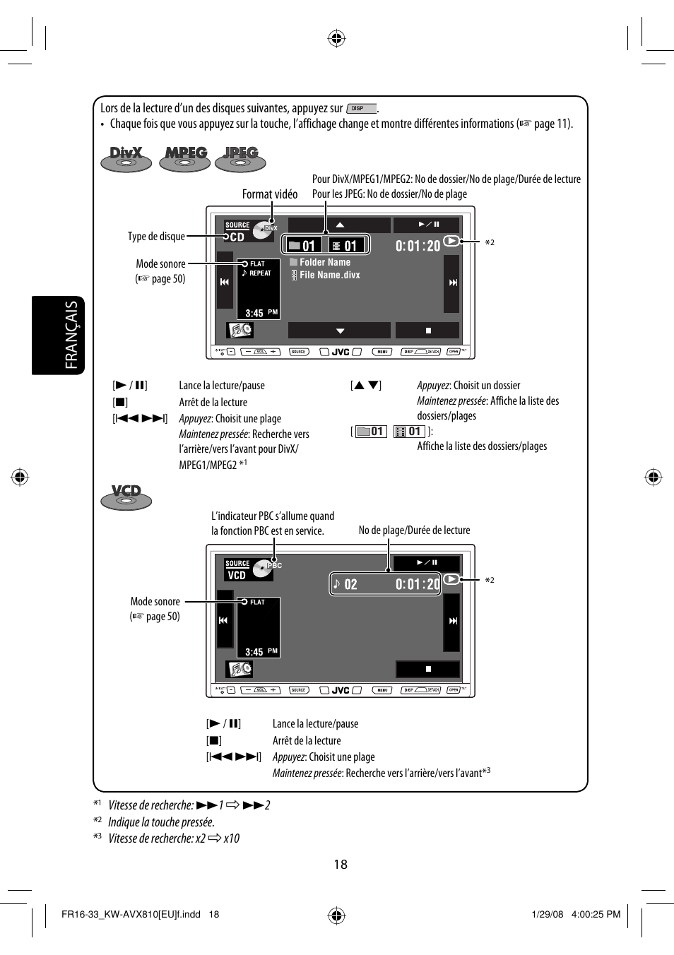 Français | JVC KW-AVX810 User Manual | Page 166 / 225