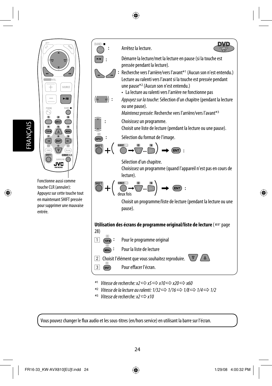 Français | JVC KW-AVX810 User Manual | Page 172 / 225