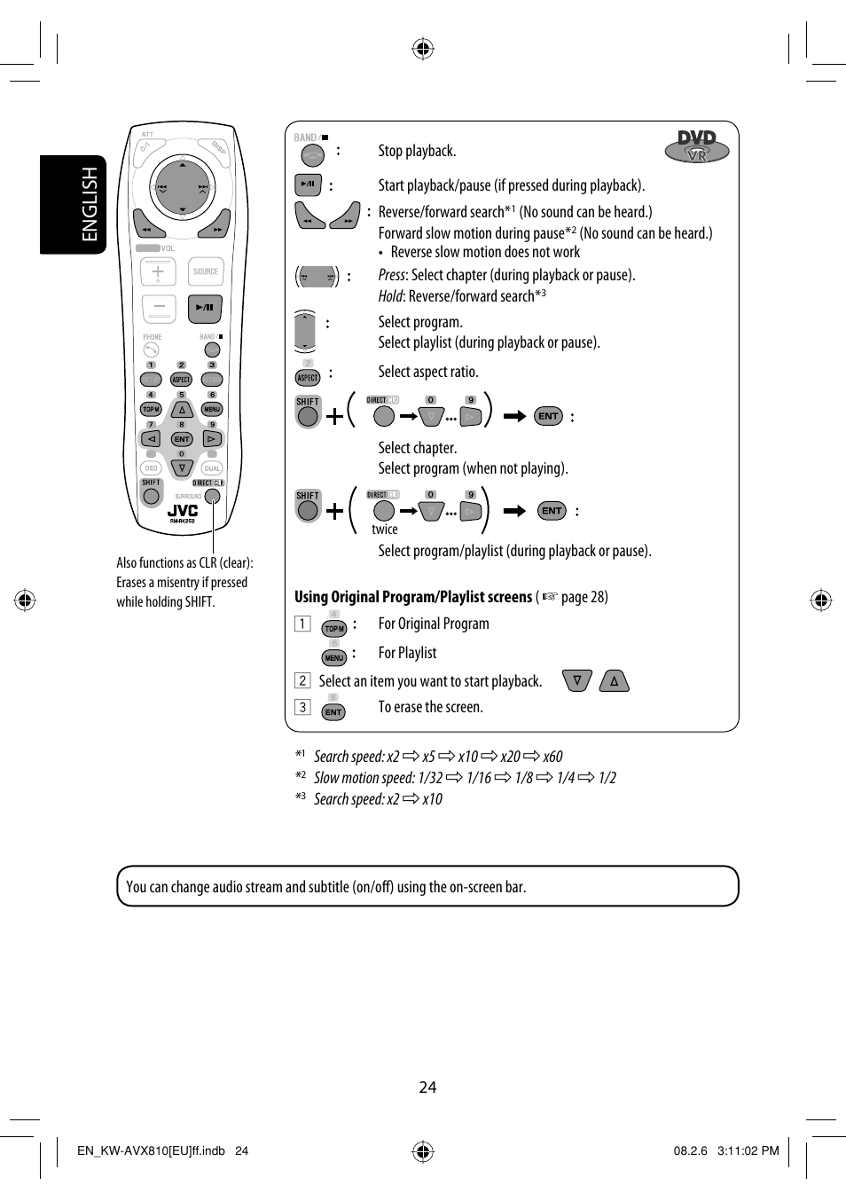 English | JVC KW-AVX810 User Manual | Page 24 / 225