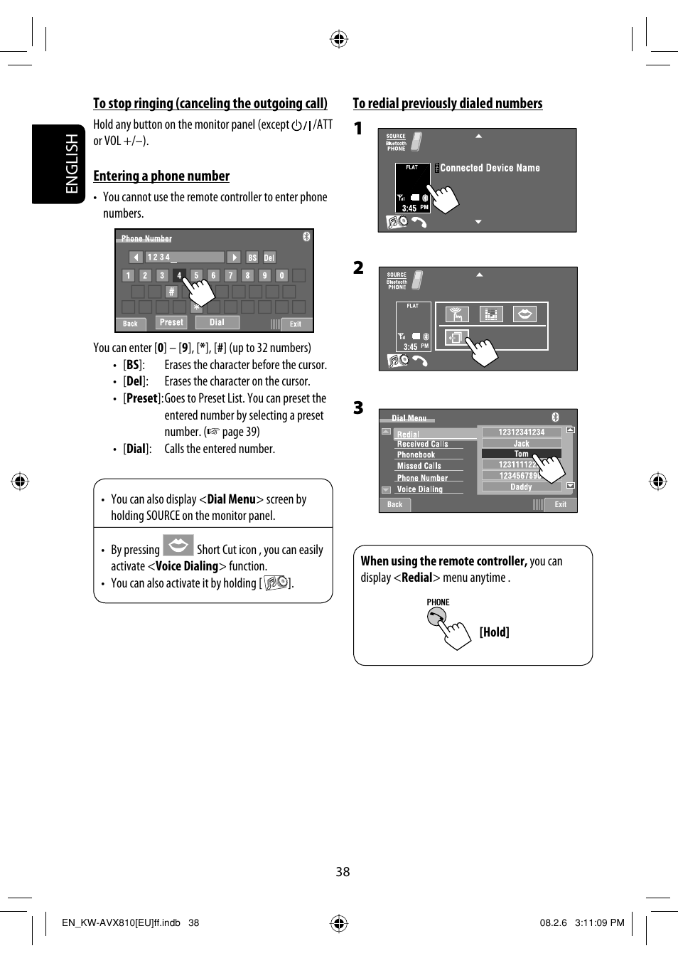 English | JVC KW-AVX810 User Manual | Page 38 / 225