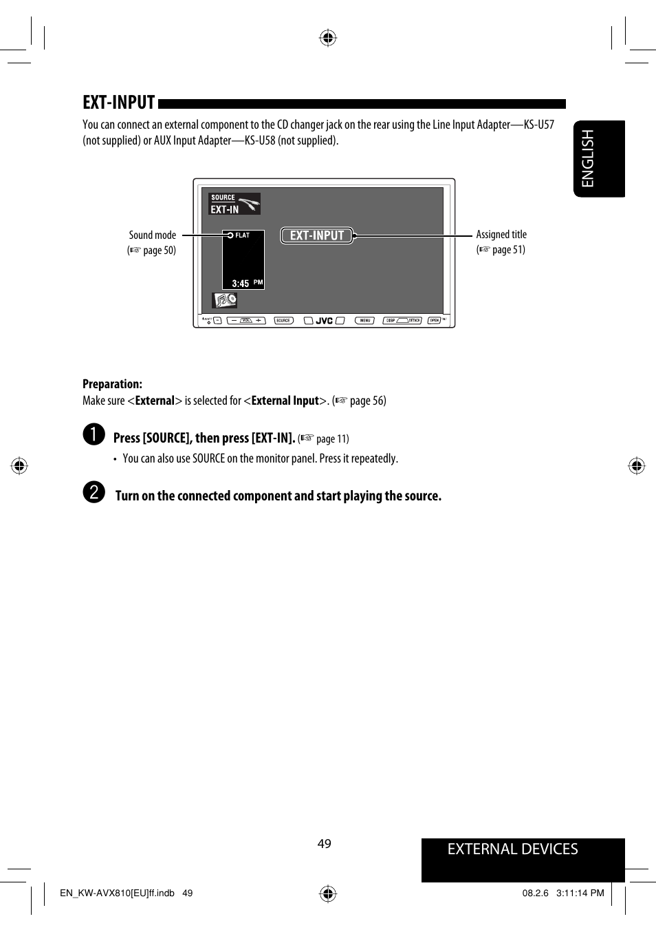 Ext-input | JVC KW-AVX810 User Manual | Page 49 / 225