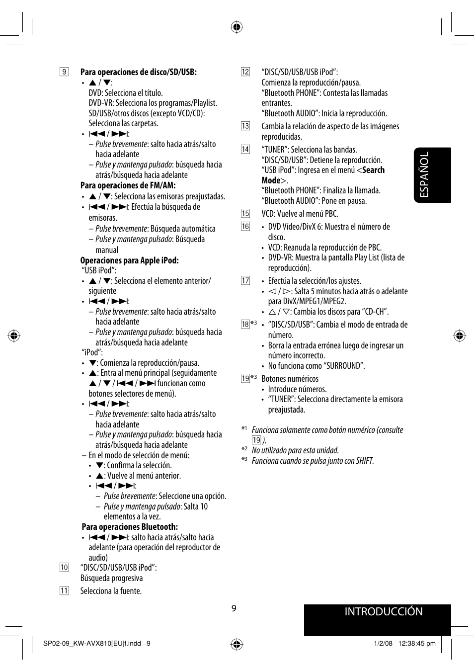 Español, Introducción | JVC KW-AVX810 User Manual | Page 83 / 225