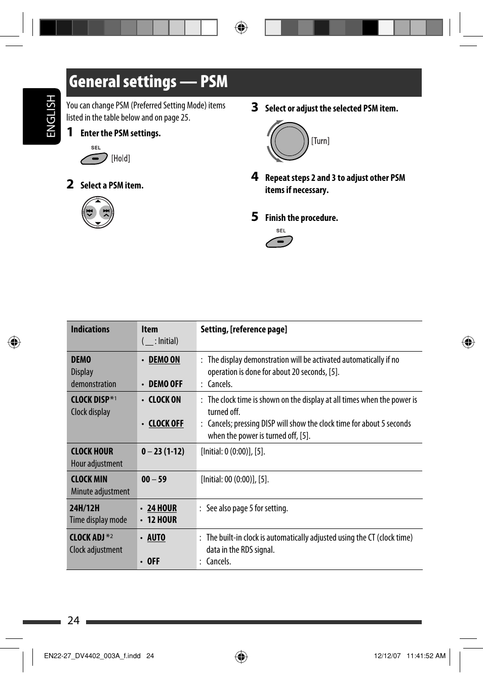 General settings — psm, English 24 | JVC KD-DV4402 User Manual | Page 24 / 111