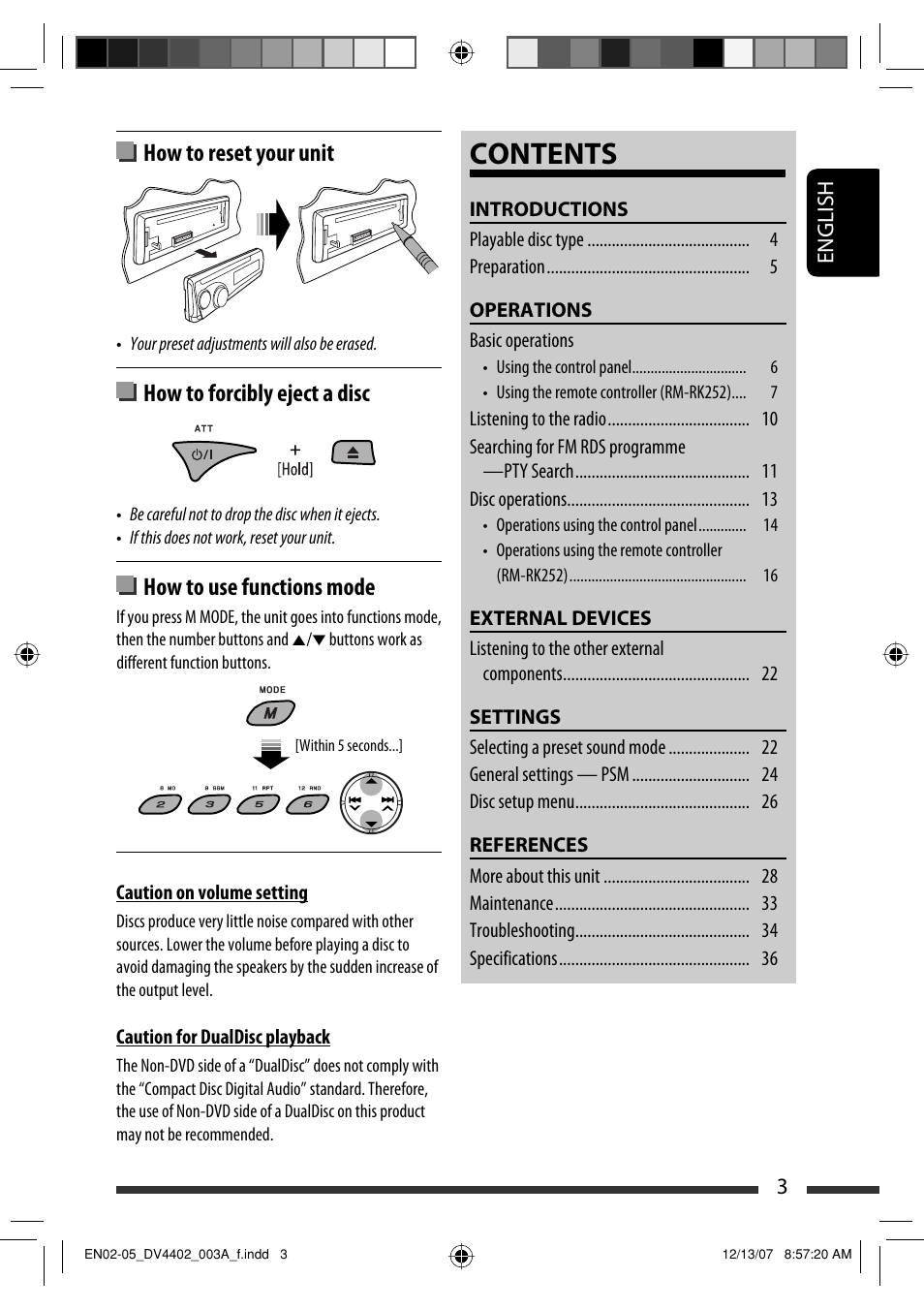 JVC KD-DV4402 User Manual | Page 3 / 111