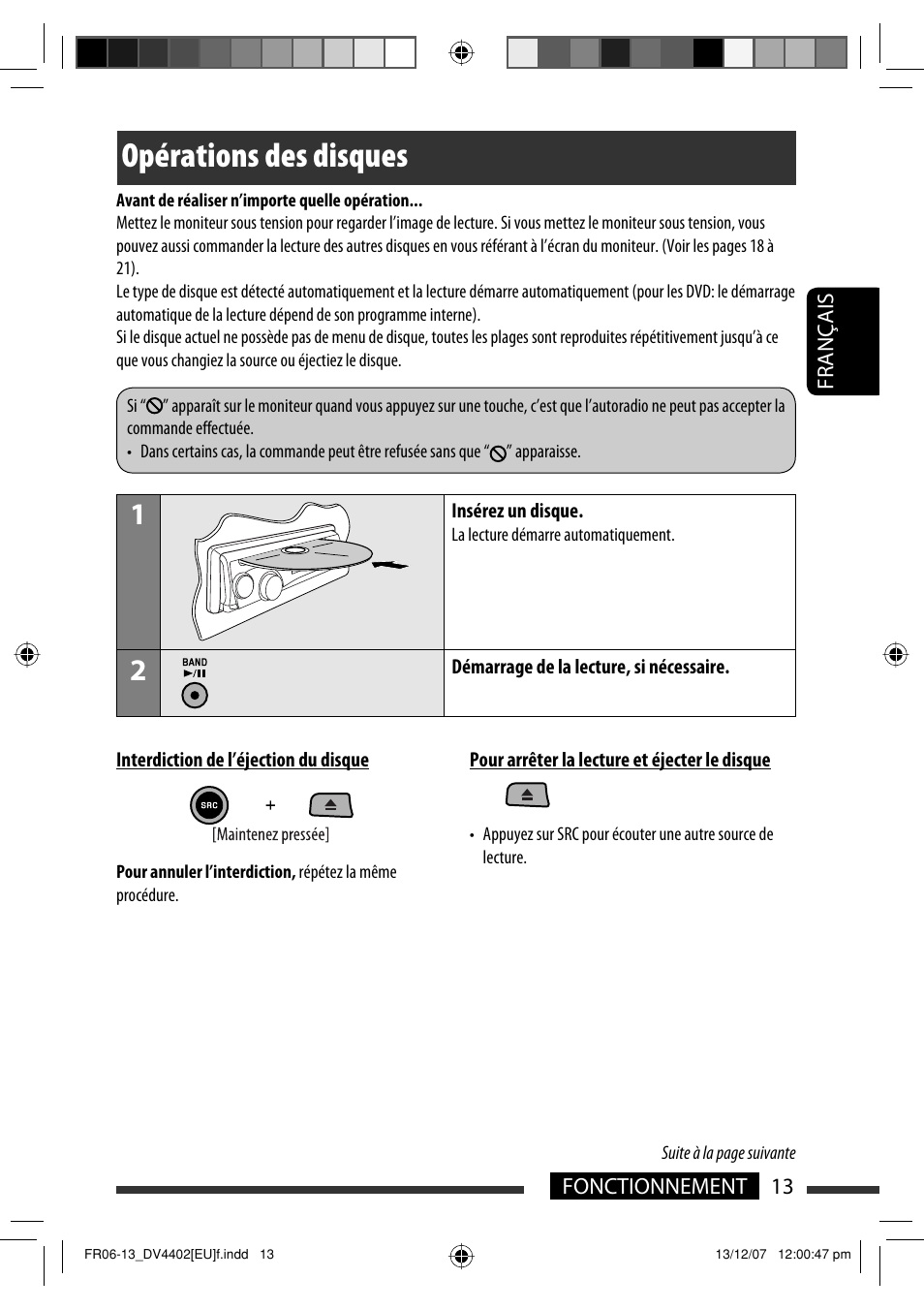 Opérations des disques | JVC KD-DV4402 User Manual | Page 49 / 111