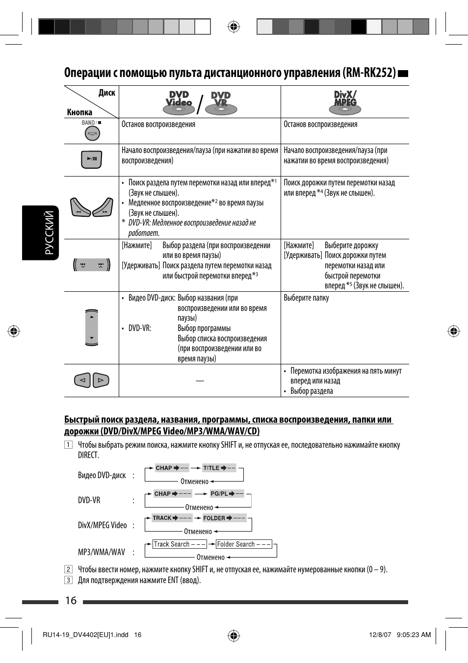 16 руcckий | JVC KD-DV4402 User Manual | Page 88 / 111