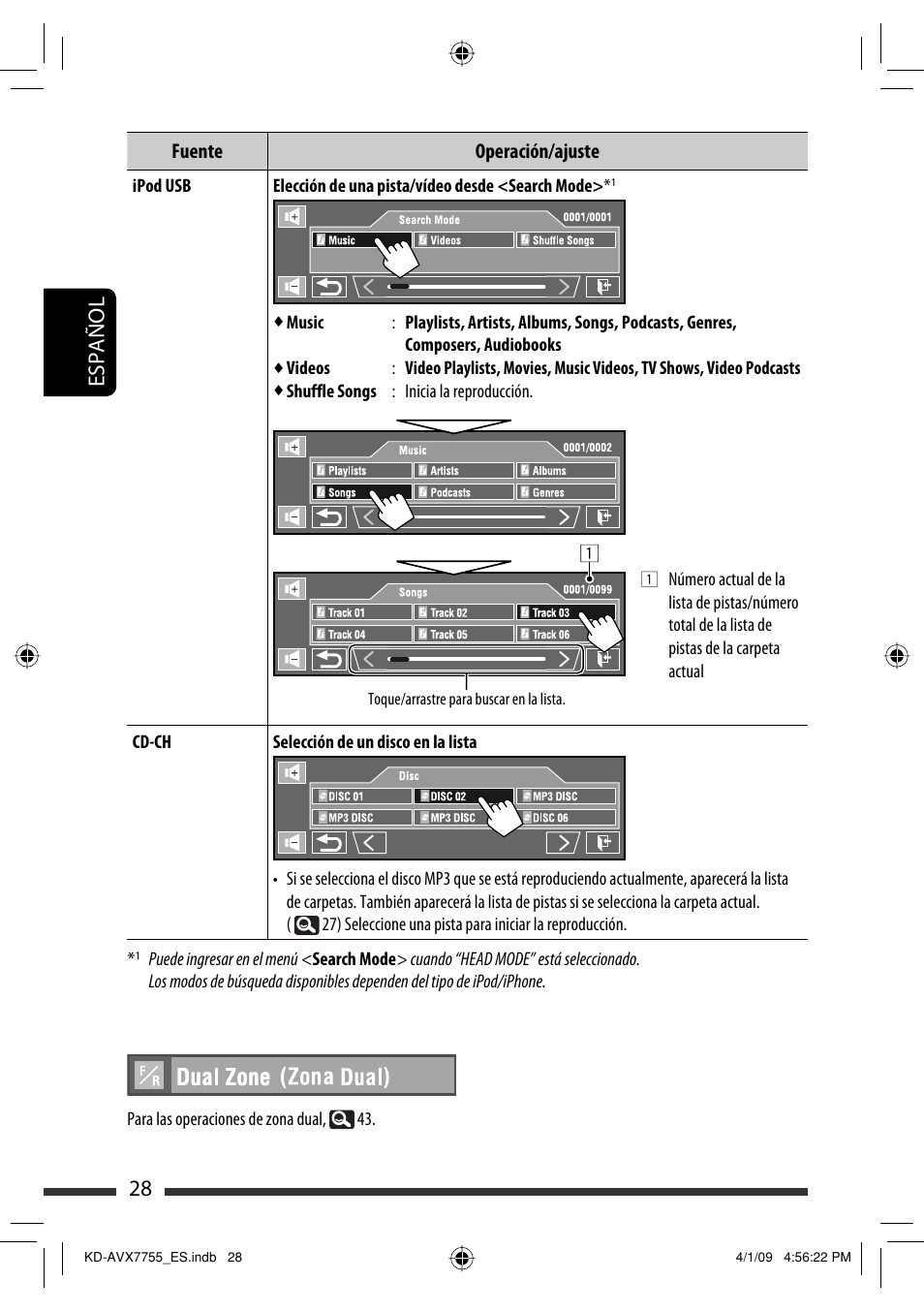 28 español | JVC KD-AVX77 User Manual | Page 102 / 220