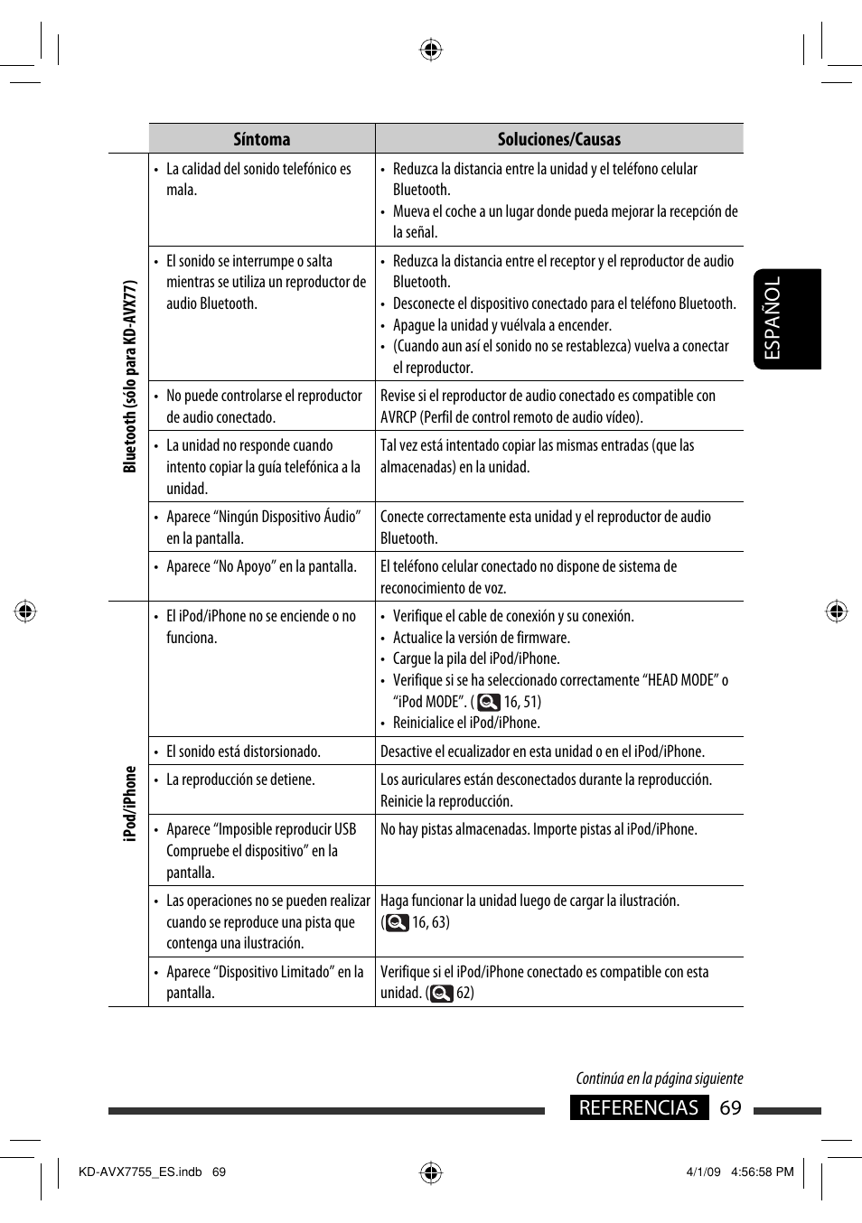 69 referencias español | JVC KD-AVX77 User Manual | Page 143 / 220