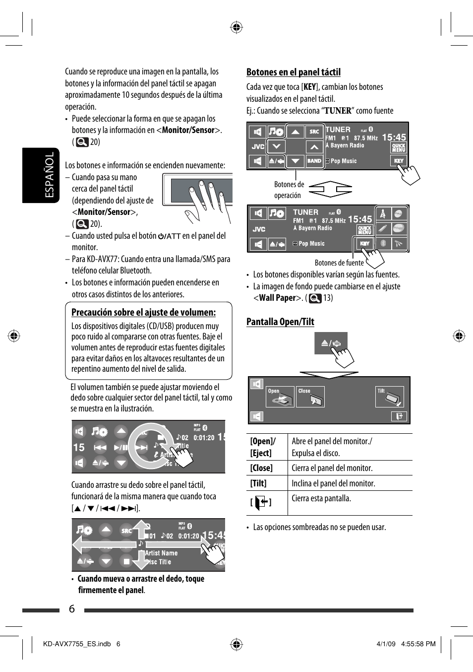 6español | JVC KD-AVX77 User Manual | Page 80 / 220