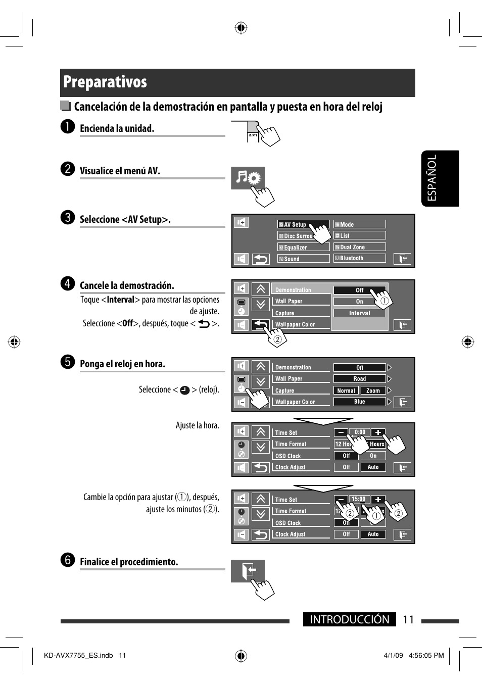 Preparativos | JVC KD-AVX77 User Manual | Page 85 / 220