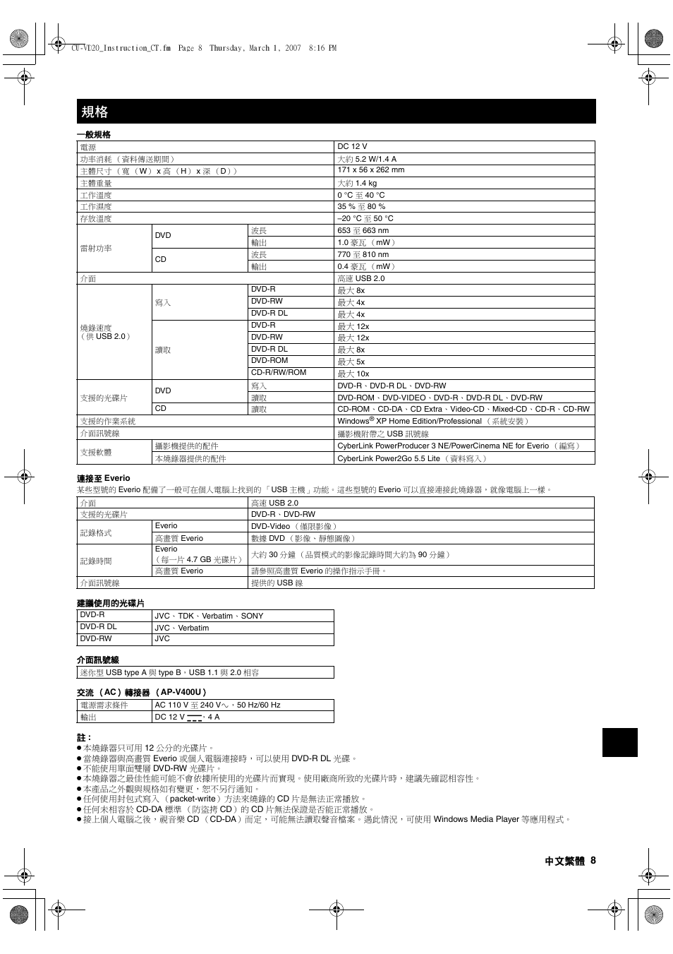 JVC CU-VD20 User Manual | Page 127 / 136