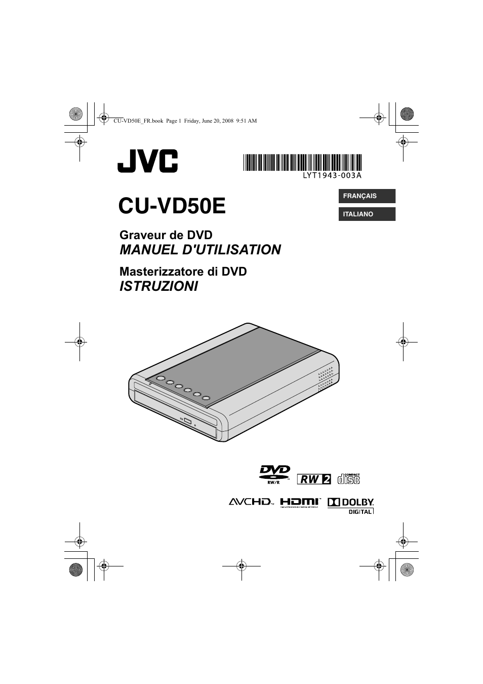 JVC CU-VD50 User Manual | 104 pages