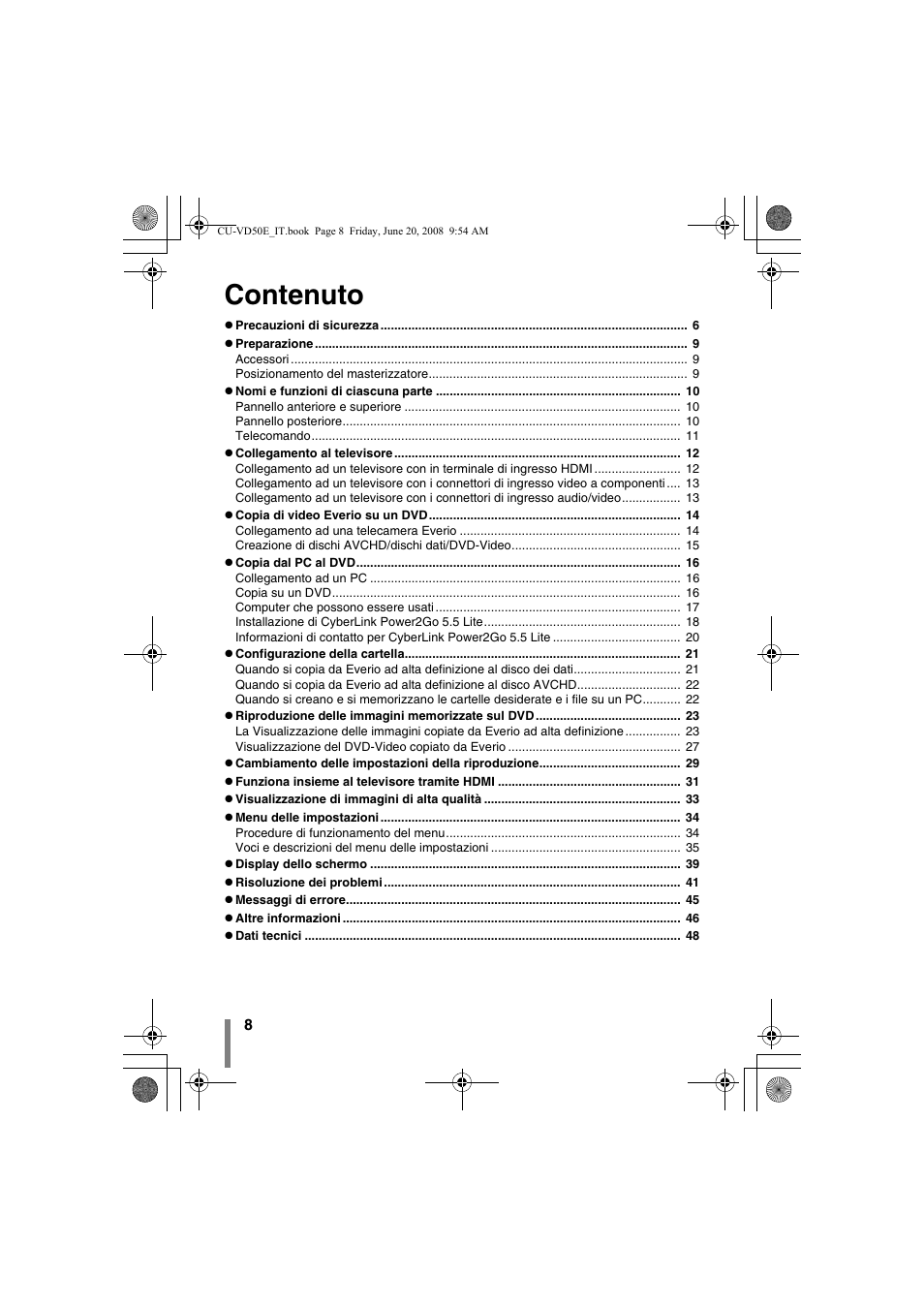 Contenuto | JVC CU-VD50 User Manual | Page 58 / 104