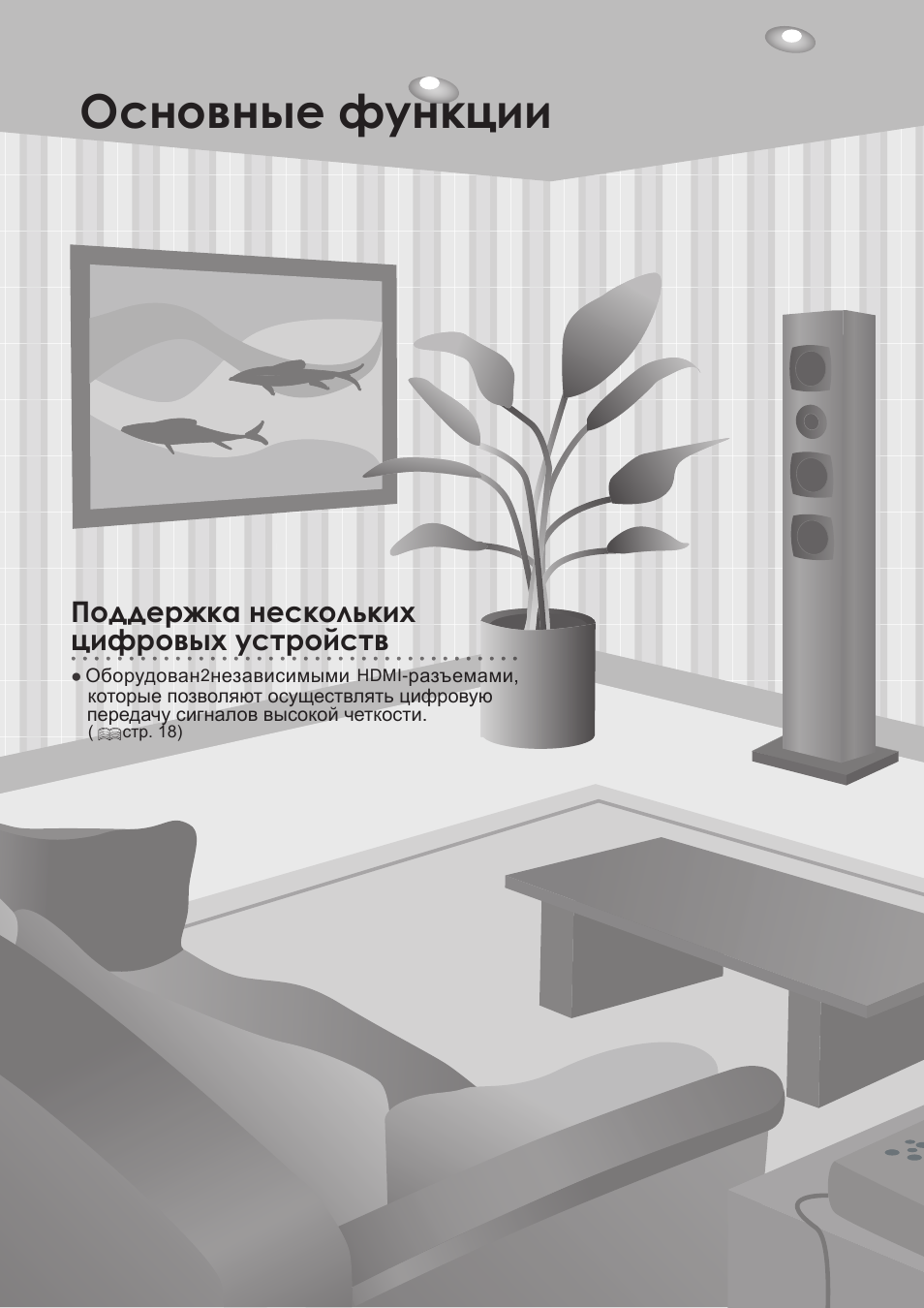 Основные функции, Поддержка нескольких цифровых устройств | JVC DLA-HD350 User Manual | Page 126 / 173