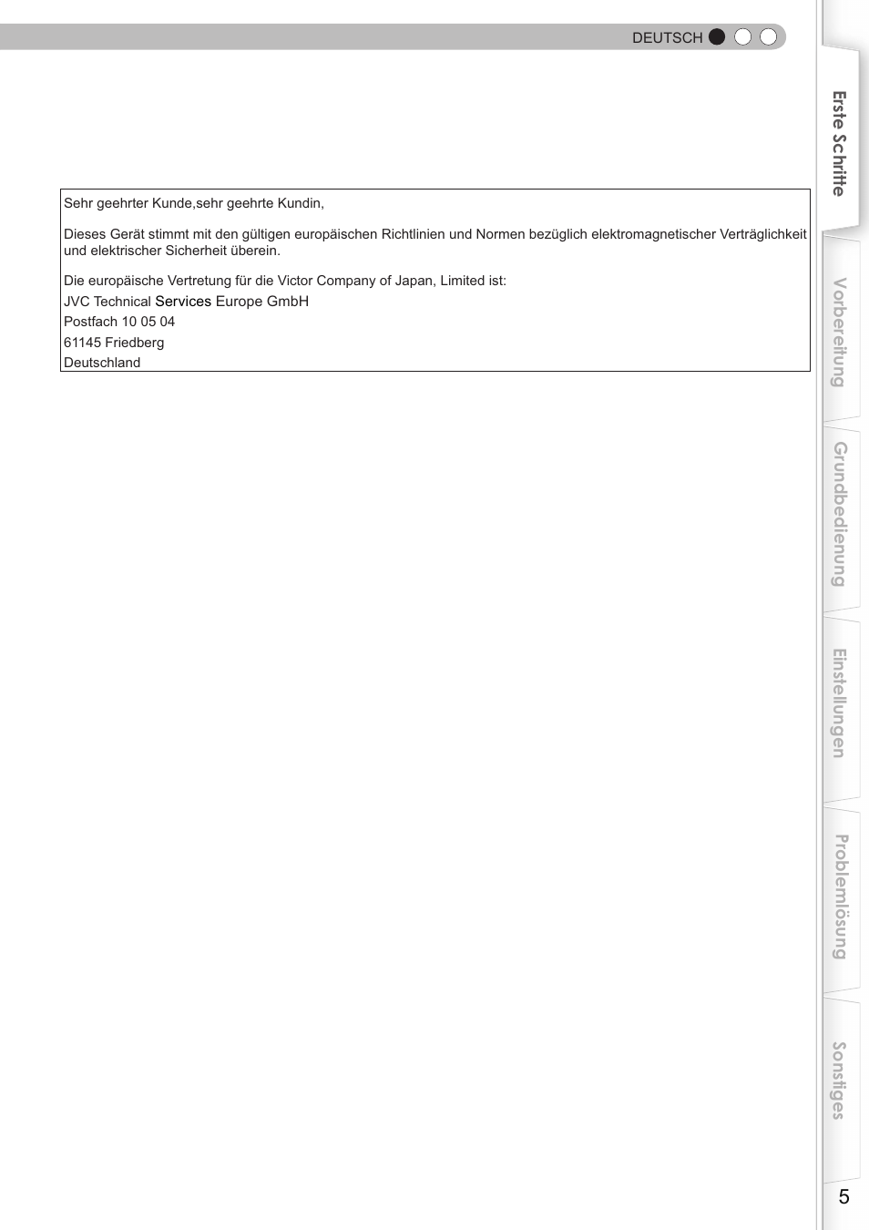 JVC DLA-HD350 User Manual | Page 5 / 173