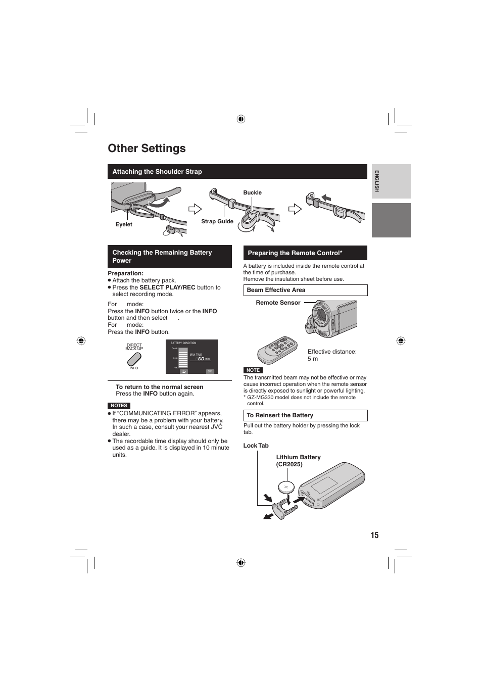 Other settings | JVC GZ-MG330 User Manual | Page 15 / 40