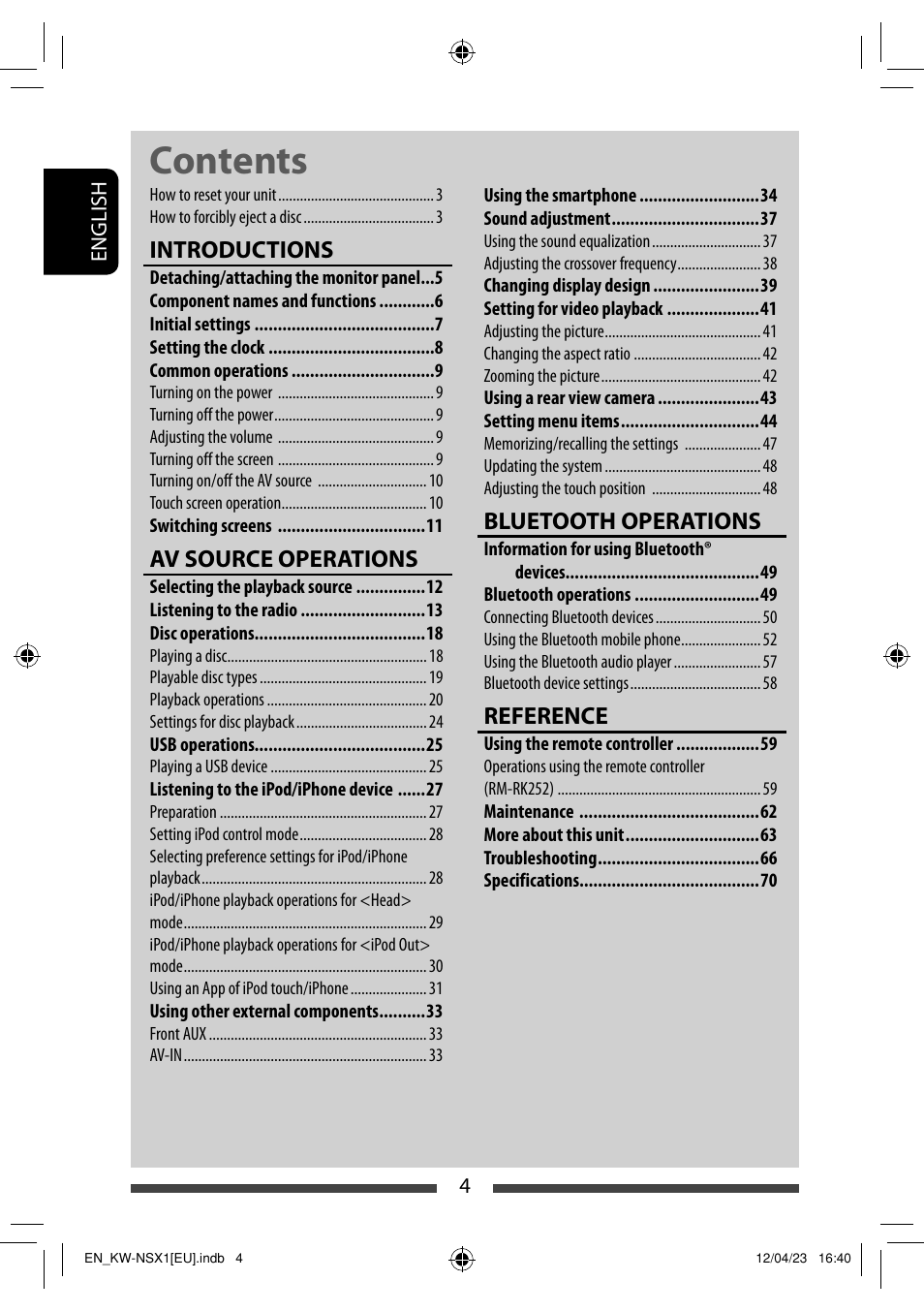 JVC KW-NSX1 User Manual | Page 4 / 212